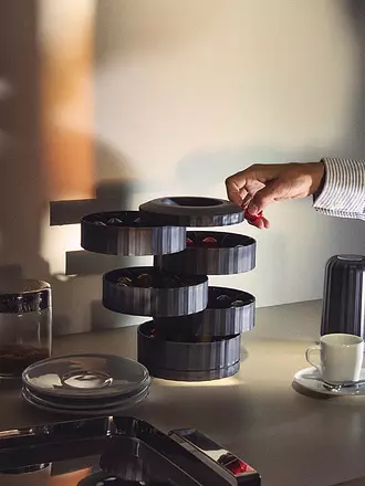 ALESSI | Porte-capsules à café PLISSE Noir | schwarz